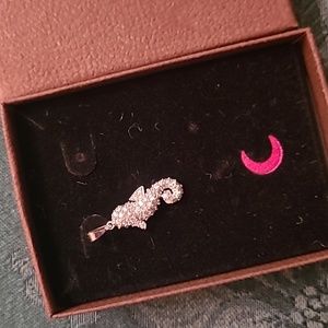 Seahorse charm for necklace or bracelet ✨️ 🪸 925 Silver